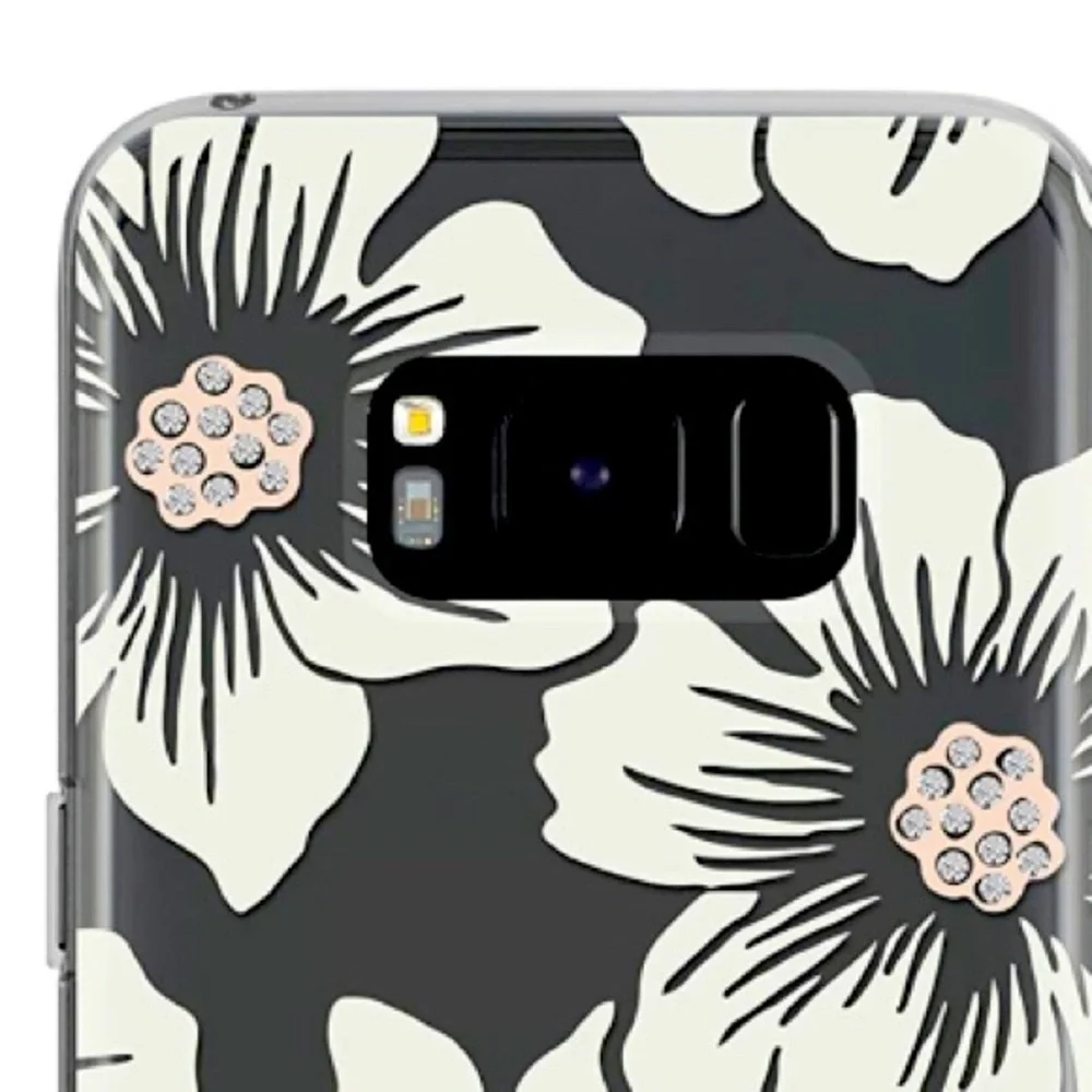 Kate Spade Phone Case Samsung Galaxy S8+ hollyhock Floral Stones